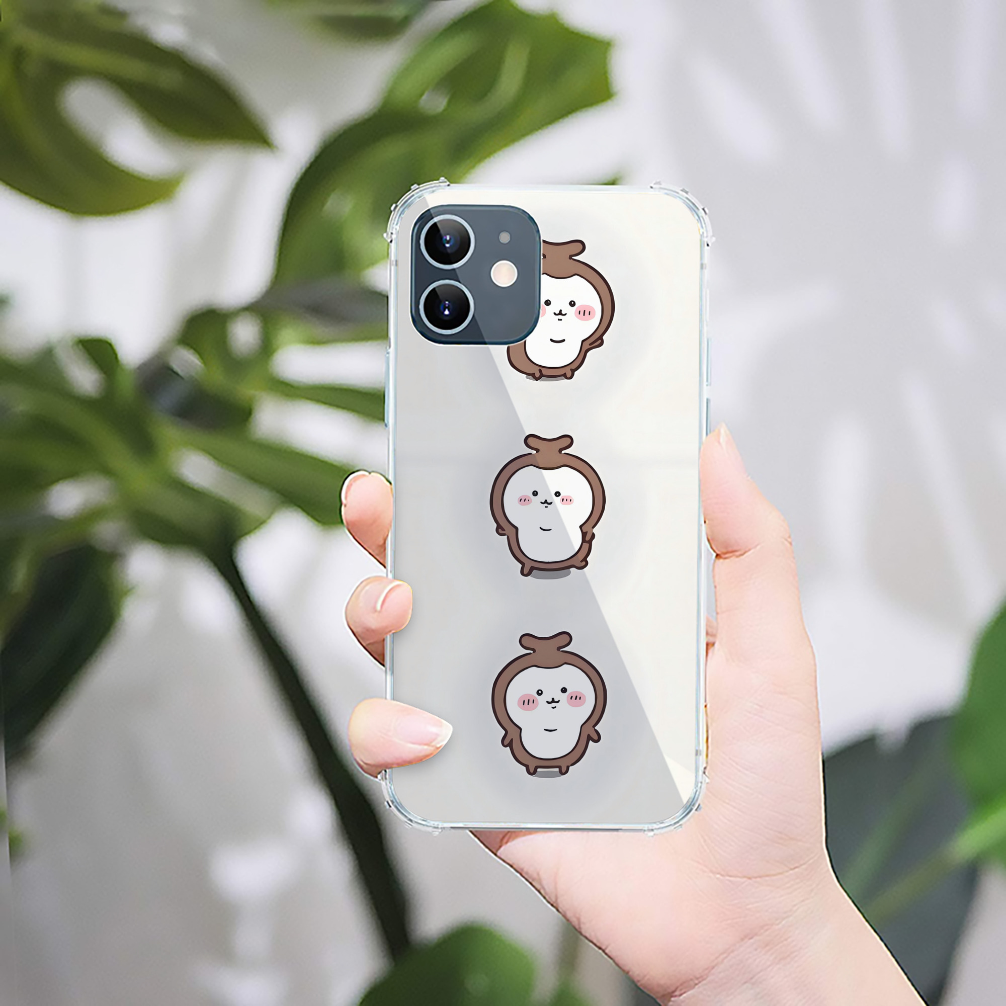 （画像用） ちいかわ Chii-kawa 【iPhone 12シリーズ対応】透明スマホケース（クリアソフトケース）